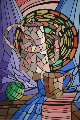 Декоративный натюрморт витражный