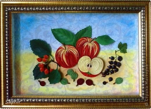 Квиллинг натюрморт из фруктов