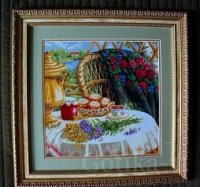 Панна вышивка натюрморт с персиками