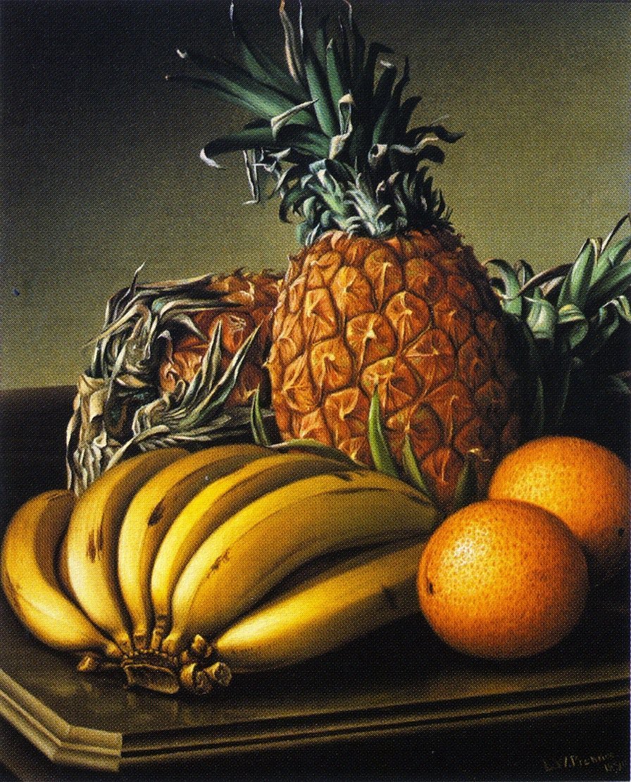 Натюрморт с тропическими фруктами