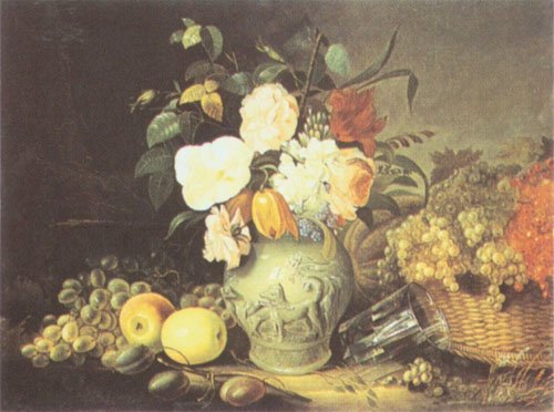Натюрморт Хруцкий цветы и плоды