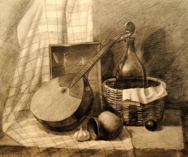 Стилизованные натюрморты в графике