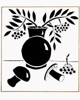 Черно белая композиция натюрморт