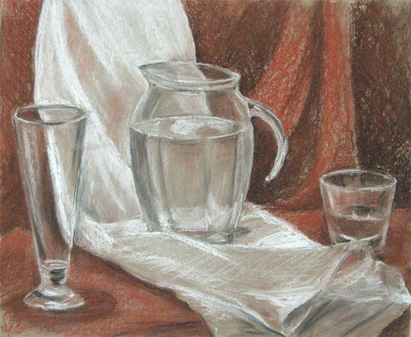 Легкий натюрморт мягким материалом