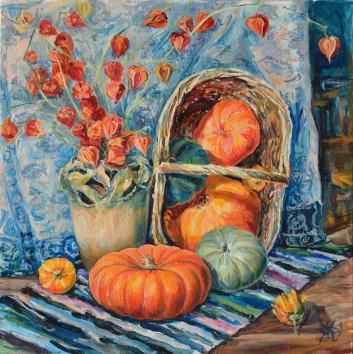 Элеонора Романеску "натюрморт с тыквой"