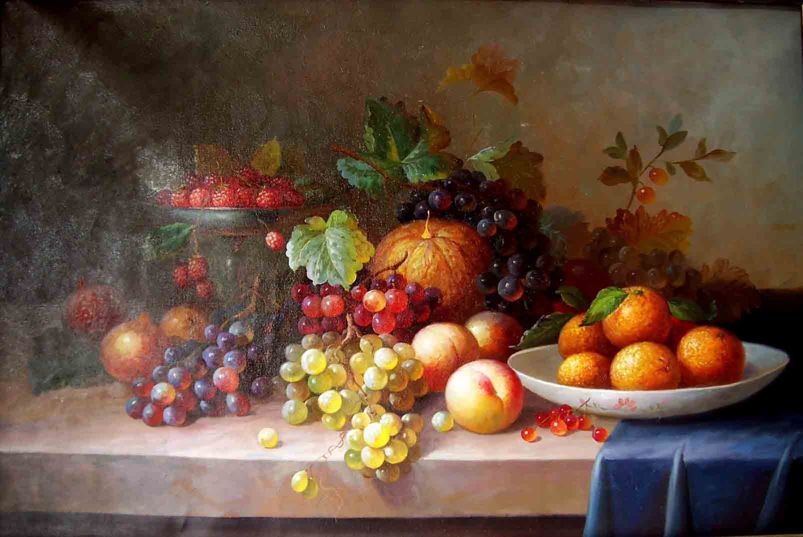 Натюрморт с фруктами живопись маслом
