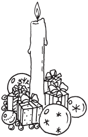 Новогодний натюрморт раскраска