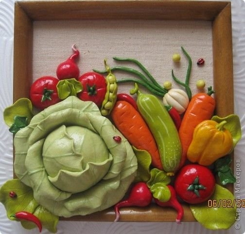 Пластилинография овощи и фрукты средняя группа
