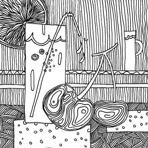 Графический натюрморт точками