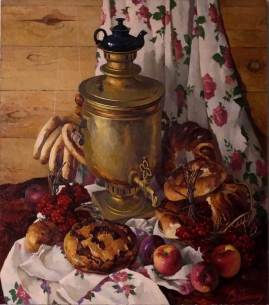 Сергей Андрияка натюрморт с самоваром
