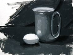 Натюрморт черно белый