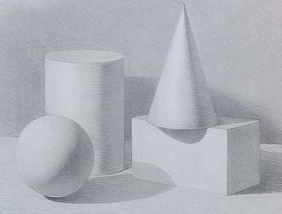 Линейные зарисовки геометрических тел