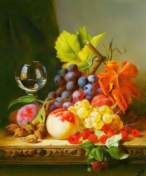 Натюрморт девочка и персики