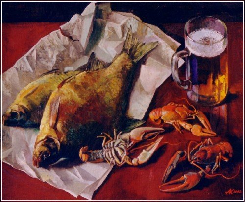 Андрияка натюрморт с рыбой