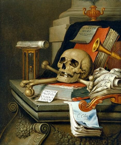 Натюрморт с черепом и подсвечником (49 фото)