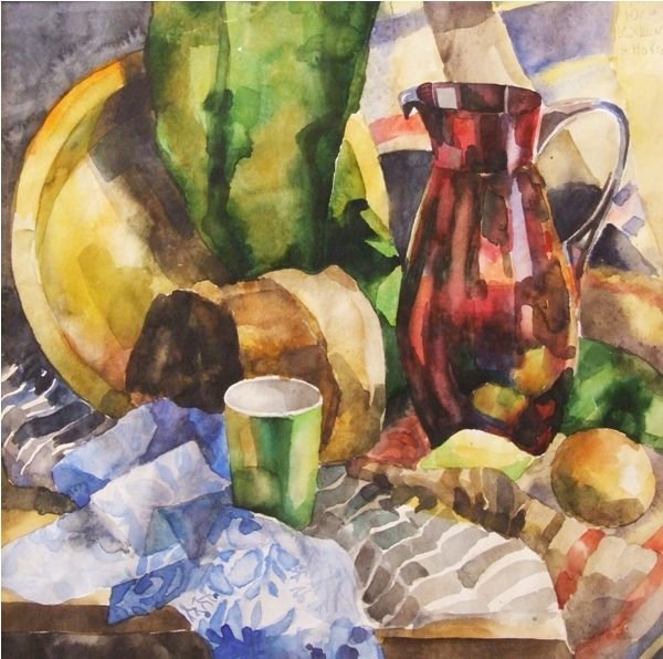 Натюрморт ДХШ акварель Академический