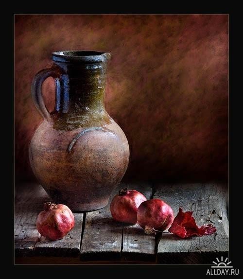 Глиняный кувшин живопись