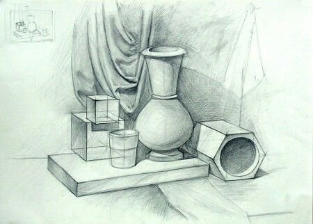 Построение натюрморта из геометрических