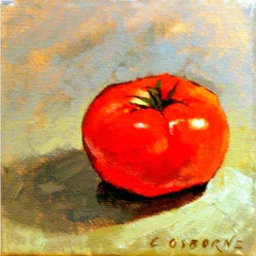 Помидор живопись гуашью