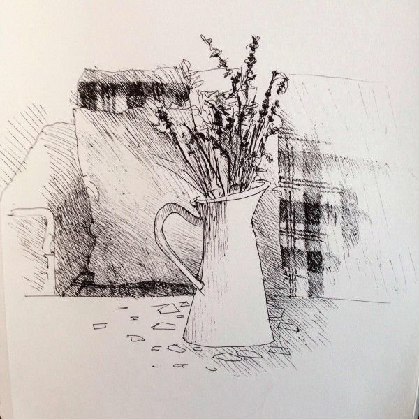 Натюрморт скетч линерами