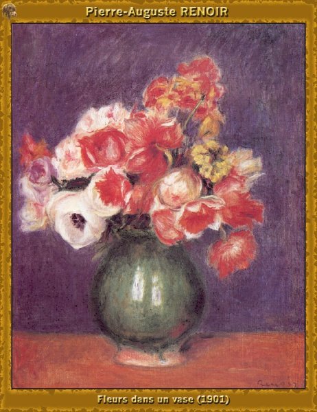 Пьер Огюст Ренуар натюрморт с анемонами