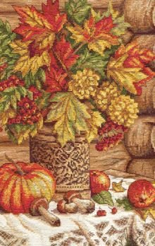 Объемная картина с живой рябиной