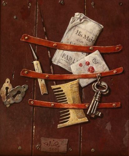 Натюрморт обманка ключи