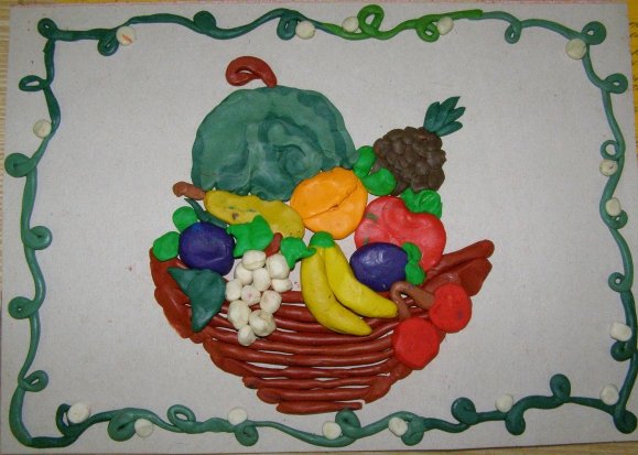 Натюрморт из пластилина на картоне (50 фото)