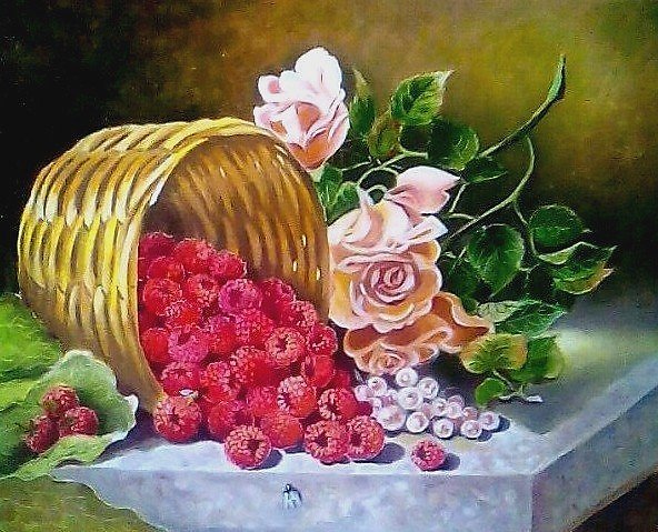 Малина на картинах художников
