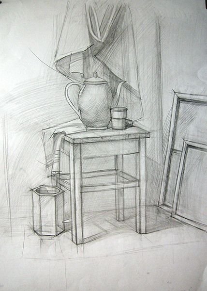 Академический линейно конструктивный натюрморт