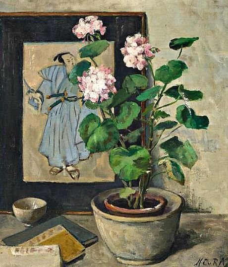 Герань японская живопись