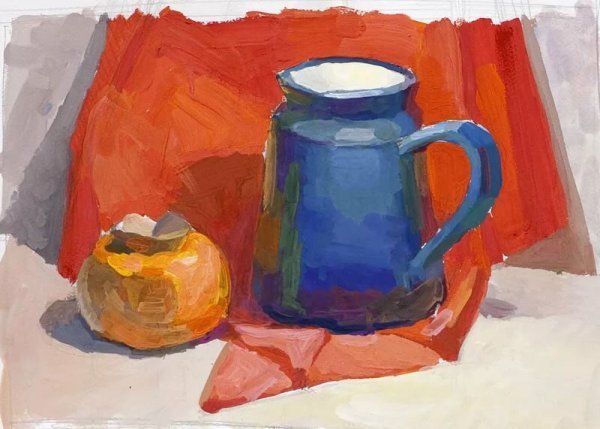 Современный натюрморт гуашью