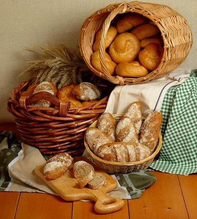 Корзина с булками