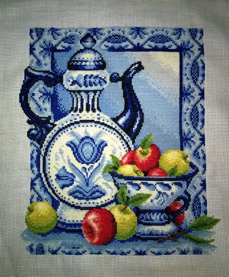 Натюрморт в стиле гжель (48 фото)