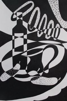 Оверлеппинг черно белый