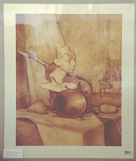 Натюрморт с головой Нефертити живопись