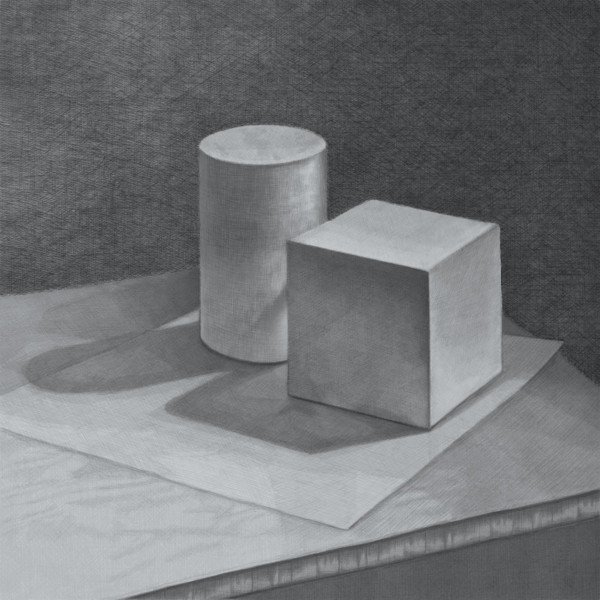 Натюрморт из геометрических фигур в графике (49 фото)