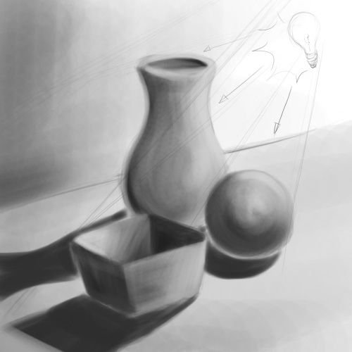 Рисунок яблока карандашом штриховкой