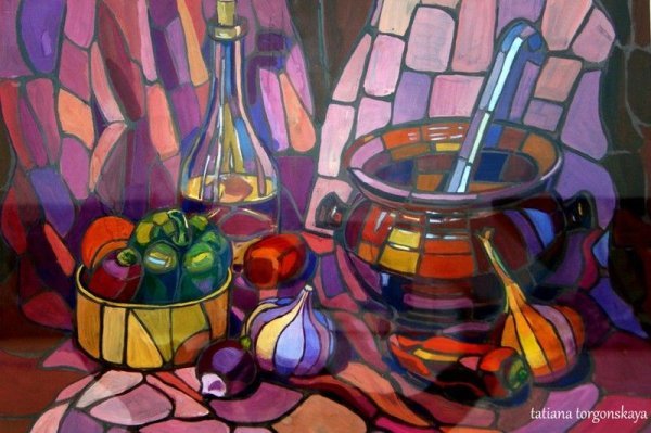 Декоративная живопись самовар