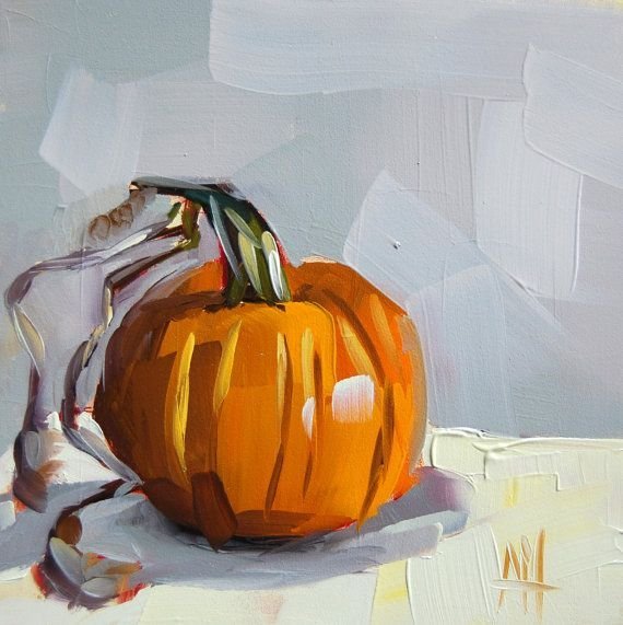 Натюрморт с тыквой и вазой