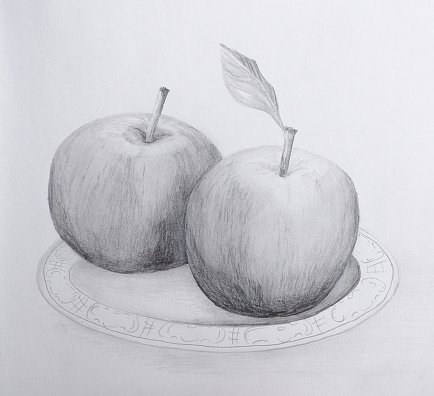 Банан и яблоко раскраска для детей