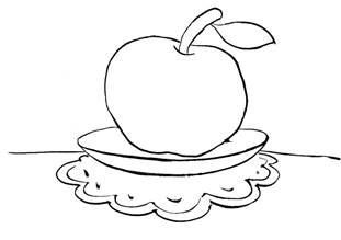 Яблоко груша раскраска для детей