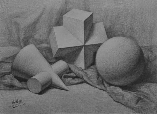 Натюрморт из гипсовых предметов