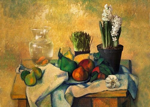Сезанн натюрморт с яблоками и апельсинами