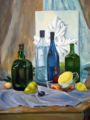 Стекло живопись гуашь