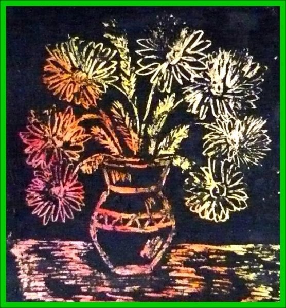 Граттаж Ван Гог