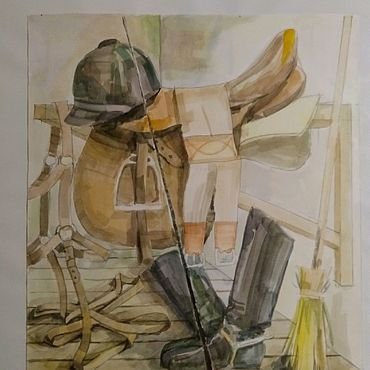 Тематический натюрморт конный спорт