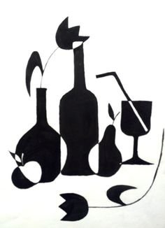 Графическая композиция натюрморт