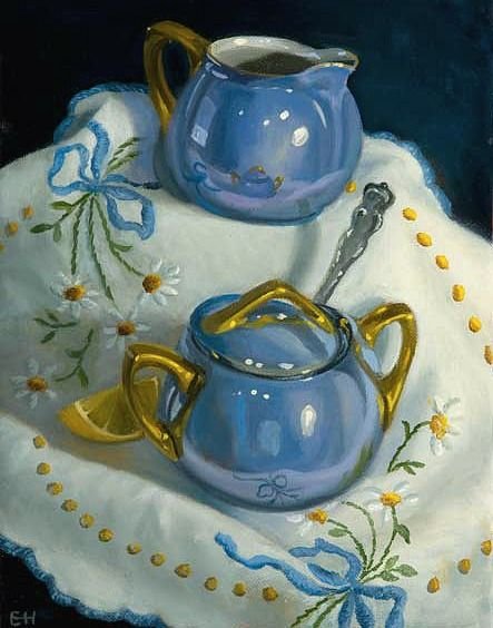 Натюрморт с синим чайником (49 фото)