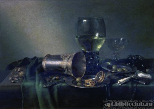 Хеда натюрморт с часами